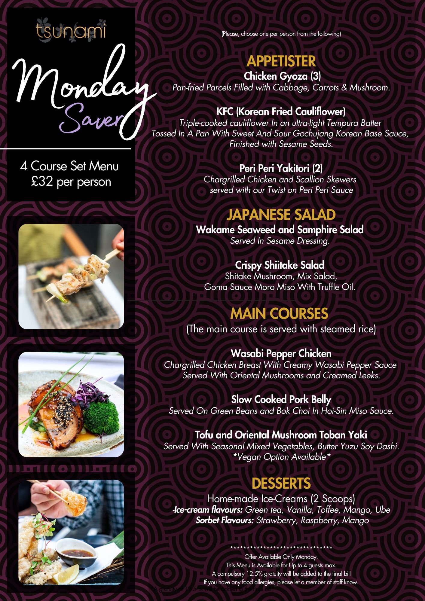 Monday Lunch Offer
